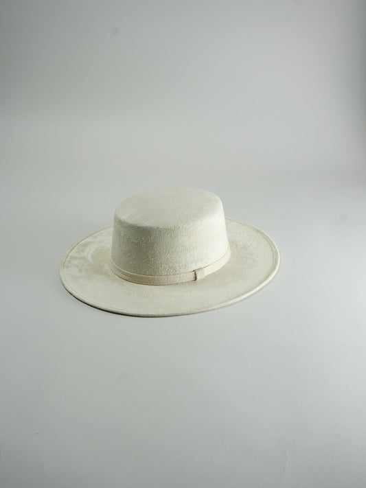 Gigi Flat Top Hat - Ivory