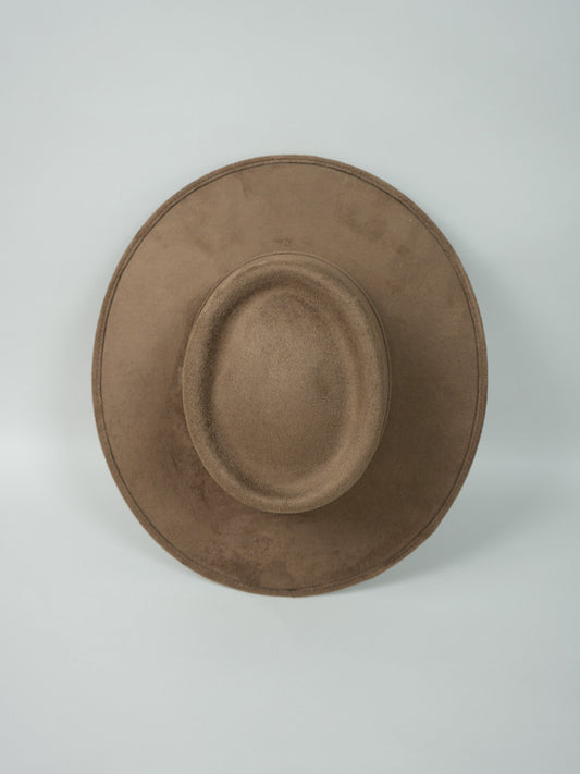 Isabella Boater Hat - Mocha