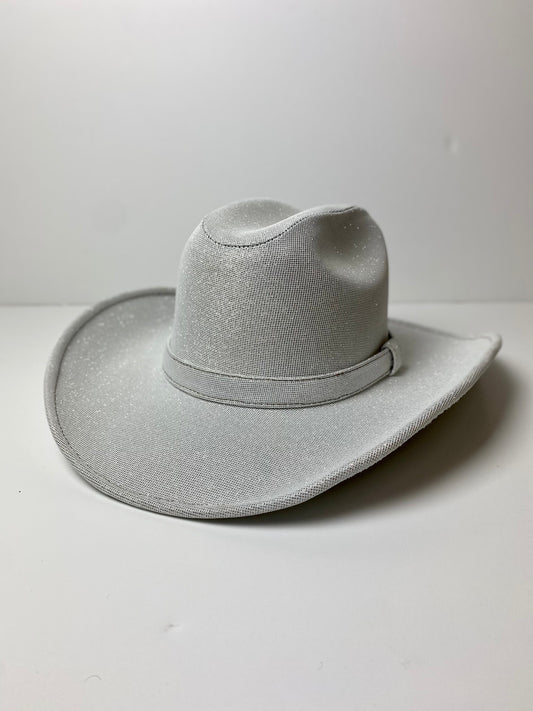 Western Cowboy Glitter Hat - Snow White