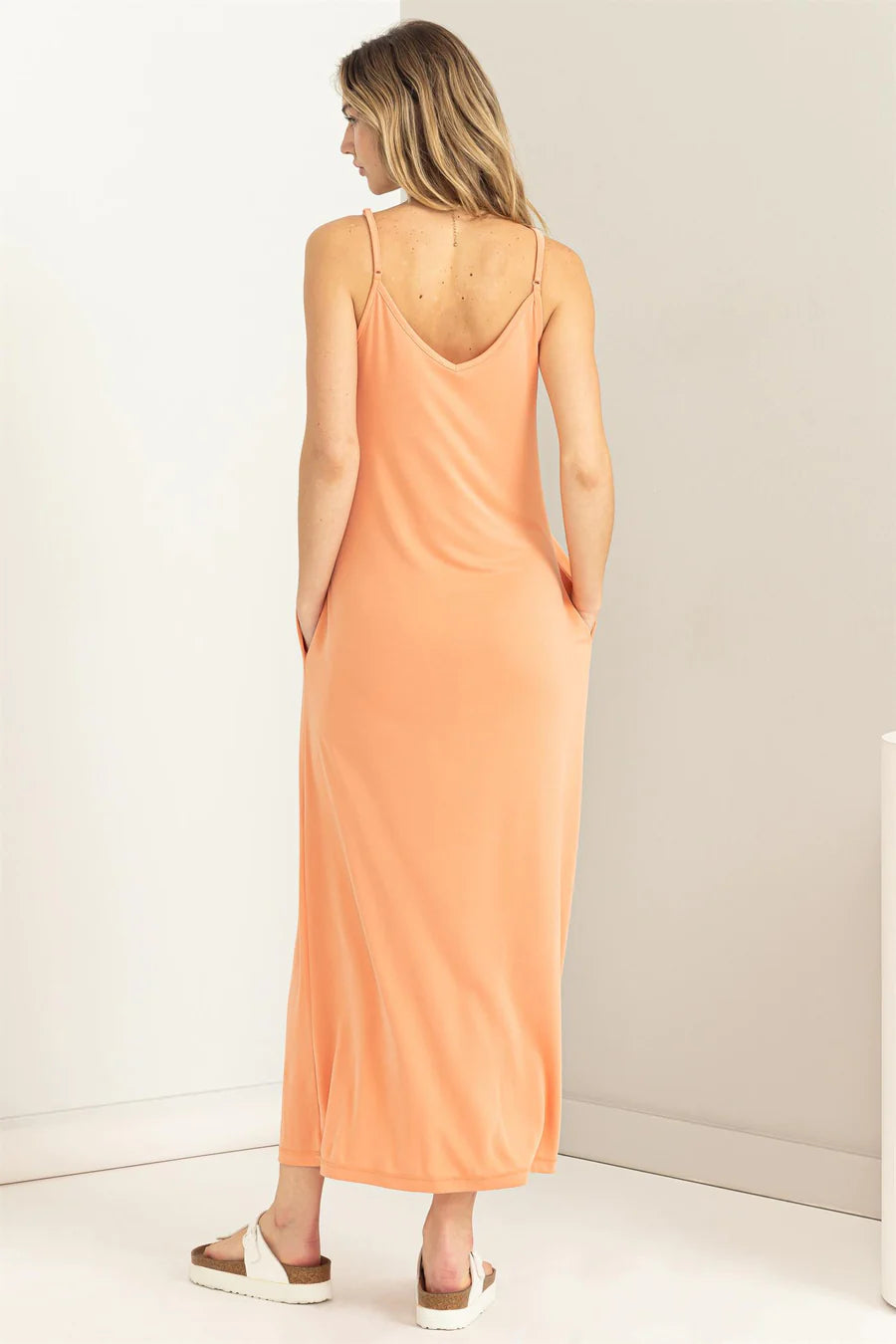 The Classic Cami Maxi Dress- Peach