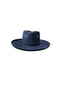 Vegan Suede Diamond Hat - Pencil Brim - Navy