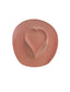 Vegan Suede Heart Shaped Cowboy Hat- Blush Pink