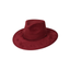 Vegan Suede Teardrop Hat- Burgundy Red