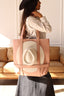 Saddle Vegan Leather Hat Tote Bag - Mauve