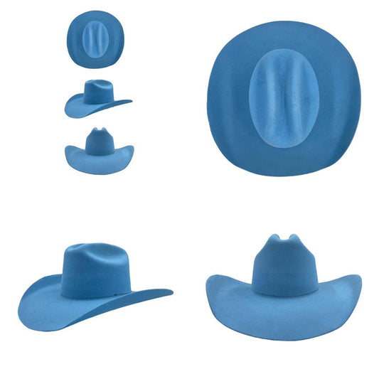 PREORDER Wren Merino Wool Western Hat - Sky Blue