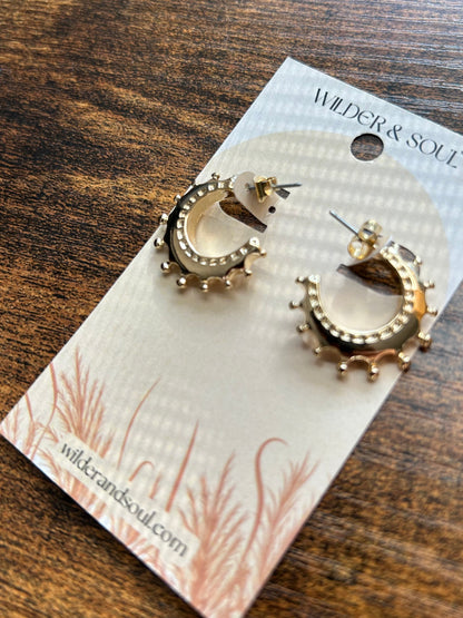 Sunkissed 14k Gold plated mini hoops