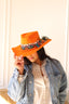 The Sunset Serenade Rancher Hat in Orange - Merino Wool