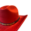 Texana Vegan Suede Cowboy Hat- Lipstick Red