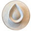 Vegan Suede Teardrop Hat- Ivory