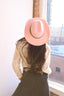 Austin Vegan Suede Cowboy Hat- Blush Pink