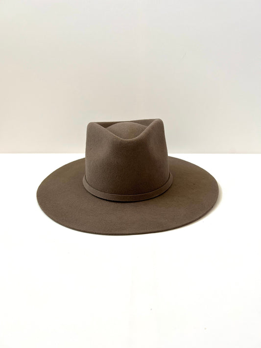 PREORDER Emery Merino Wool Teardrop Rancher Hat - Mocha Brown