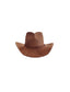 Vegan Suede Heart Shaped Cowboy Hat- Caramel