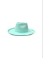 Vegan Suede Diamond Hat - Pencil Brim - Mint