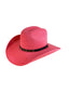 Austin Vegan Suede Cowboy Hat- Bright Pink