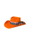 The Sunset Serenade Rancher Hat in Orange - Merino Wool