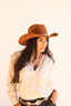 Austin Vegan Suede Cowboy Hat- Caramel