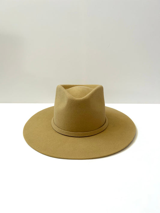 PREORDER Emery Merino Wool Teardrop Rancher Hat - Camel