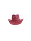 Vegan Suede Heart Shaped Cowboy Hat- Coral