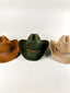 Texana Vegan Suede Cowboy Hat- Olive Green