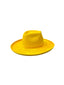 Vegan Suede Diamond Hat - Pencil Brim - Yellow