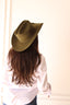 Wren Merino Wool Western Hat - Olive Green