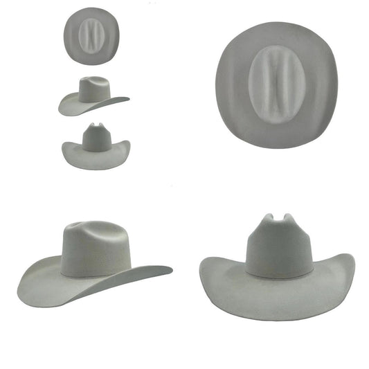 PREORDER Wren Merino Wool Western Hat - Light Grey