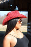 Bayside Rancher Raffia Hat - Lipstick Red