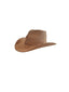 Vegan Suede Heart Shaped Cowboy Hat- Cappuccino