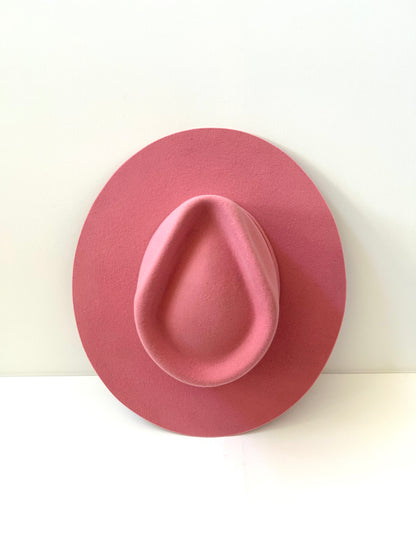 PREORDER Emery Merino Wool Teardrop Rancher Hat - Pink
