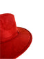 Vegan Suede Teardrop Hat- Lipstick Red