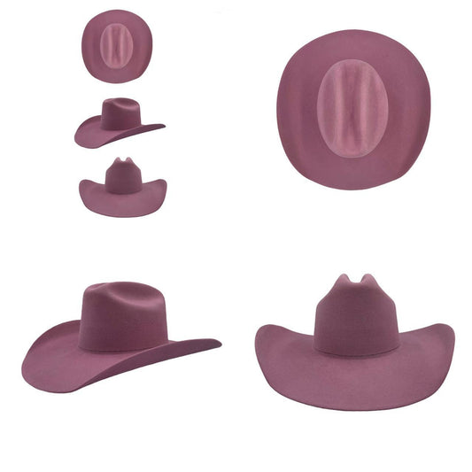 PREORDER Wren Merino Wool Western Hat - Mulberry Pink