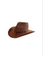 Vegan Suede Heart Shaped Cowboy Hat- Caramel