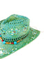 Bayside Rancher Raffia Hat - Aqua Green