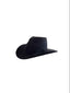 Vegan Suede Heart Shaped Cowboy Hat- Black