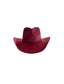 Vegan Suede Heart Shaped Cowboy Hat- Burgundy