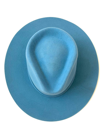 PREORDER Emery Merino Wool Teardrop Rancher Hat - Sky Blue