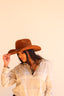 Austin Vegan Suede Cowboy Hat- Caramel