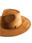 Vegan Suede Teardrop Hat- Caramel