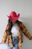 Wren Merino Wool Western Hat - Hot Pink