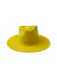 Emery Merino Wool Teardrop Rancher Hat - Yellow