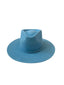 Emery Merino Wool Teardrop Rancher Hat - Sky Blue