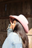 Wren Merino Wool Western Hat - Blush Pink