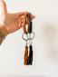 Leather fringe Keyholder