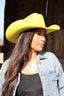 Wren Merino Wool Western Hat - Lime Yellow