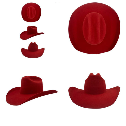 PREORDER Wren Merino Wool Western Hat - Lipstick Red