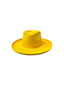 Vegan Suede Diamond Hat - Pencil Brim - Yellow