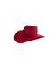 Vegan Suede Heart Shaped Cowboy Hat- Lipstick Red