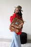 Dakota Leopard Concho Cowhide Leather Backpack