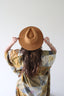 Emery Merino Wool Teardrop Rancher Hat - Caramel