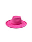 Vegan Suede Diamond Hat - Pencil Brim - Magenta